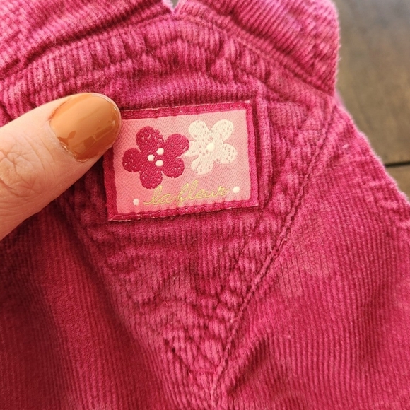 Vintage Carter's Pink Corduroy Stamped Flowers - Picture 8 of 8